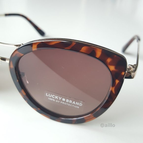 Lucky ? Brand LUNA TORTOISE Cat Eye Sunglasses